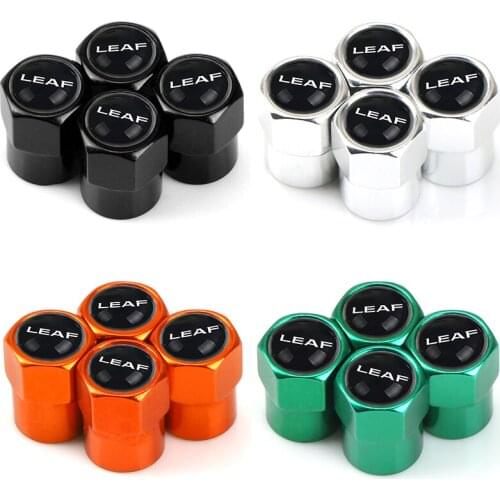 4pcs wheel tires covered with automobile universal tube tire air valve cap dustproof for Nissan Leaf 2007-2019