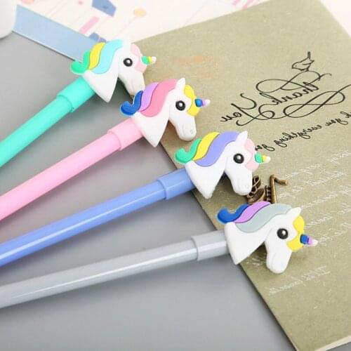 40 Pcs Cute Patch Unicorn Neutral Pen Creative Stationery Cartoon Student Office Supplies Signature Pen