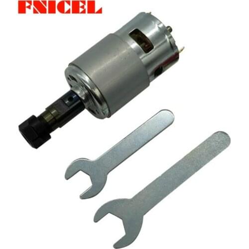 775 DC Motor 12-36V 4000-12000 RPM Ball Bearing Spindle Motor with ER11 Extension Rod for 1610/ 2417/ 3018 CNC Router Machine