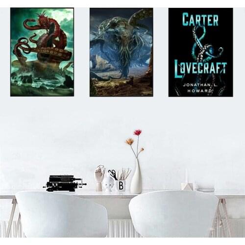 Lovecraft Monster Cthulhu Abstract Poster Canvas Wall Art Print Painting Modern Picture Home Decor Bedroom Frameless