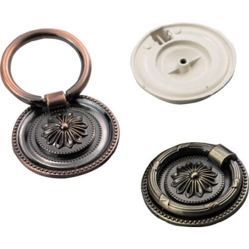 Antique green antique drawer ring handle, retro distressed red ancient wardrobe ring handle, bedside table handle 8110