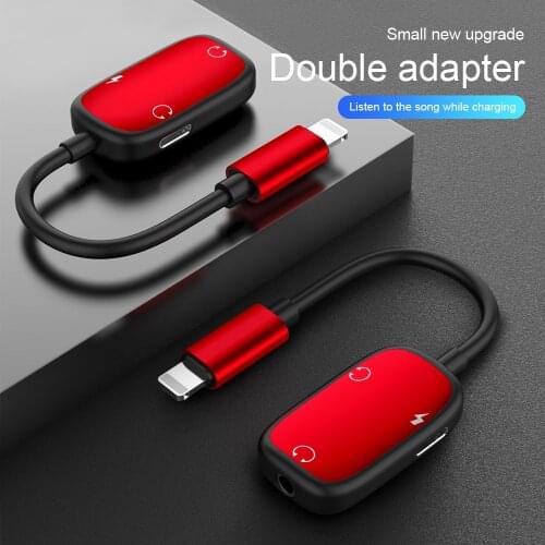 3 in 1 Audio Adapter charging Earphone Cable Jack headset For 8 Pin 3.5 mm To Headphone splitter For iPhone12 XS X 7 8 plus Aux