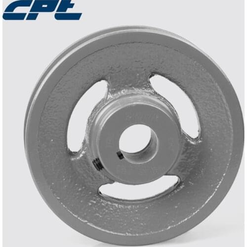BK52 ISO9001 Belt Machinery Grey Iron Cast Iron Pulley,4.95"OD, bore 1/2", 5/8", 3/4", 7/8", 15/16", 1", 1-1/8", 1-3/16", 1-3/8"