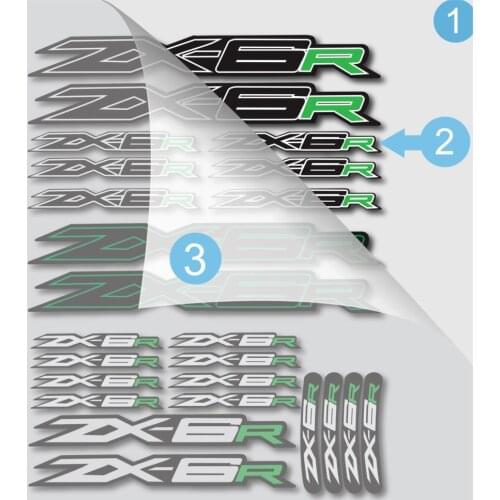 For Kawasaki ZX-6R zx6r motorcycle tail box sticker Beak Fender Decal Sticker Shock absorber decals Decals Reflective Waterproof