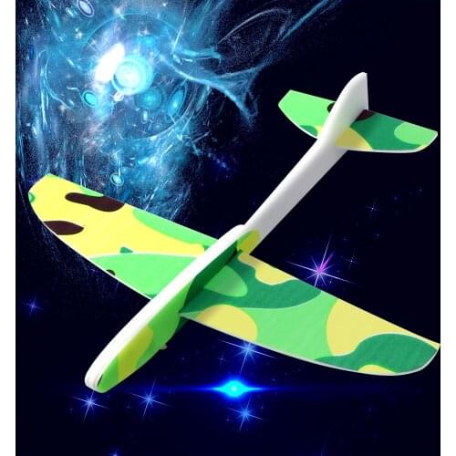 Catapult Glider Aircraft Toys for Boys DIY Foam Airplane Assembled Hand Throwing Planes Outdoor Toys For Children Interactive