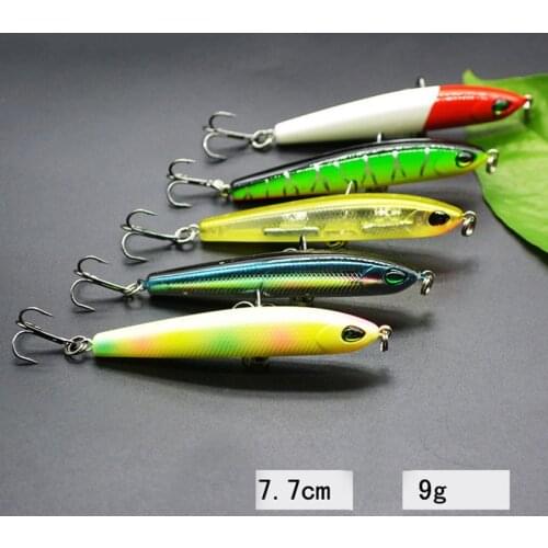 Artificial Pencil Sinking Wobblers Freshwater Fishing Lure Hard Lure 3D Eyes High Quality 77mm/9g Bionic Plastic Fishing Bait