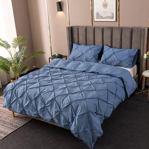 Soft Bedding Sets Luxury Duvet Cover Set Solid Color Queen King Size Duvet Cover with Pillowcase Comforter Bedding Set