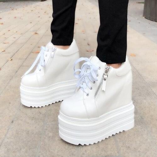 2020 spring new simple comfortable flat single shoes within increased fashion casual shoes Korean muffin bottom womens shoes