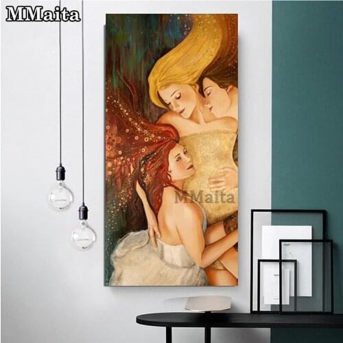 New Arrival 5D Diamond Painting Gustav Klimt Women life Baby DIY Rhinestones Picture Diamond Embroidery Craft Kit Decor GG5629