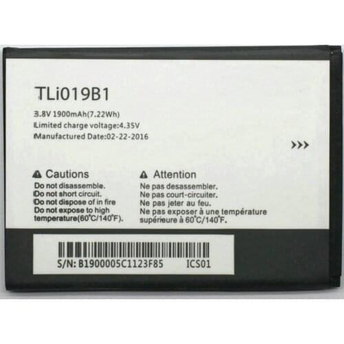 New TLI019B1 TLi019B2 1900mAh Battery for ALCATEL one touch POP C7 OT-7041 7041D dual CAB1900003C2 Phone +tracking Code