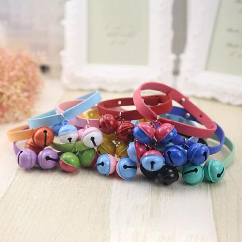 Pet dog color bell collar with leather accessories for small dogs suit for harness cat kitten chihuahua pug bulldog arnes perro