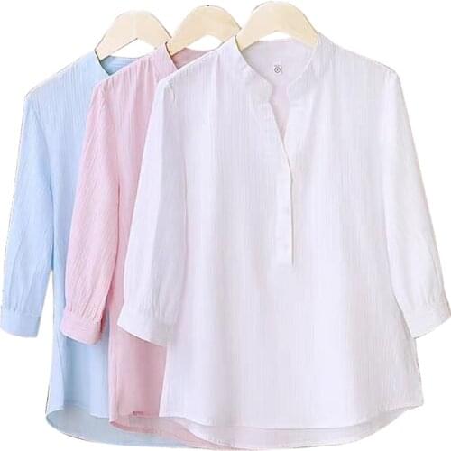 Oumengka White Blouses
