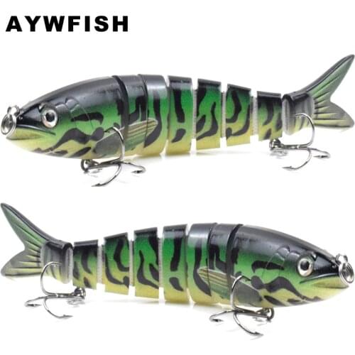AYWFISH Jointed Swimbait 135mm 20g Sinking Hard Plastic Fishing Lure 8 Segments Body Pike Musky Trout Bass Swim Bait Wobbler