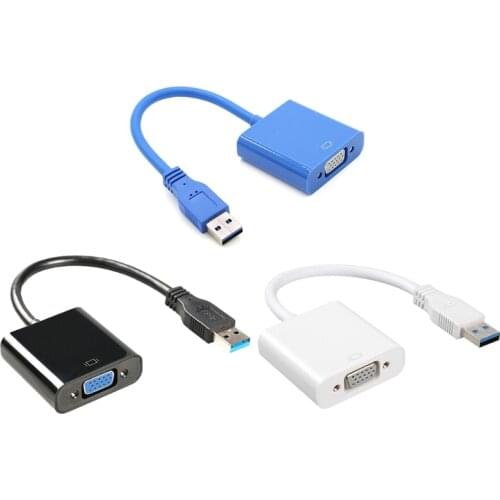 USB to VGA Adapter 1080P Multi-Display Video Graphics Card Converter Cable