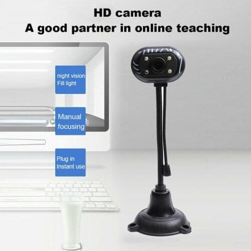 USB 480P HD Webcam Camera Web Cam With Microphone Mic LED For PC Laptop High-resolution Image Webcam Plug And Play