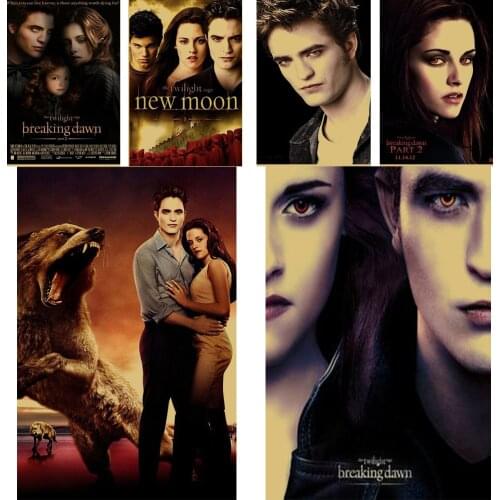 Vintage Style Poster Twilight Movie Canvas Painting Wall Art Nordic Posters and Prints Wall Pictures for Living Room Decoration