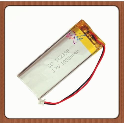 XHR-2P 2.54 1000mAh 562359 3.7V lithium polymer battery 552560 cordless phone speaker reading machine