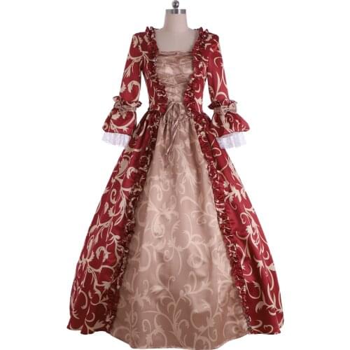 Hamilton Peggy Costume Dress Rococo Colonial Lady Corset-Style Ball Gown Victorian Medieval Skirt Evening Vintage Dress Suit