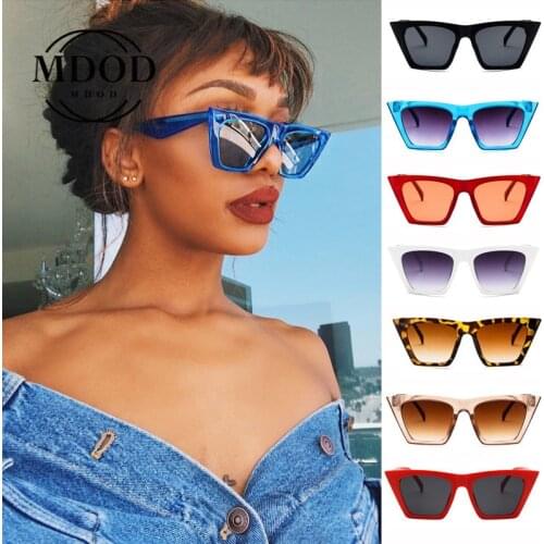 2020 Cat Eye Square New Sunglasses Women Glasses Personalized Colorful Sunglasses Men Trend Versatile Sun Glasses Uv400 Eyewear