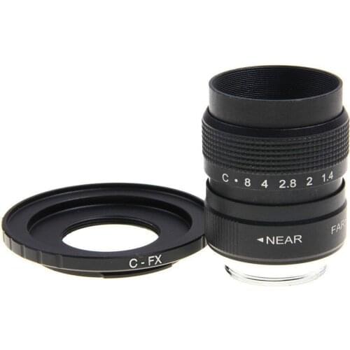 25mm F1.4 CCTV TV Movie lens+C Mount to Fuji Fujifilm X-A2 X-A1 X-T1 X-T2 X-T10 X-E1 X-E2 X-1M X-Pro1 X-Pro2 X-MOUNT