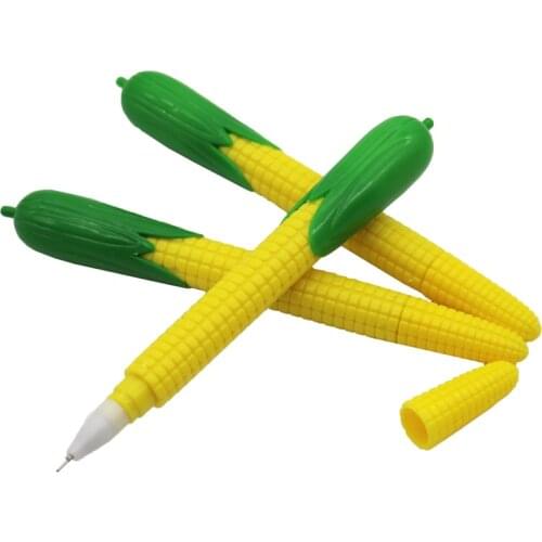3 Pcs 0.38mm Creative Corn Shape Gel Pen Office Supply Escolar Papelaria Gift Office Material School Supplies