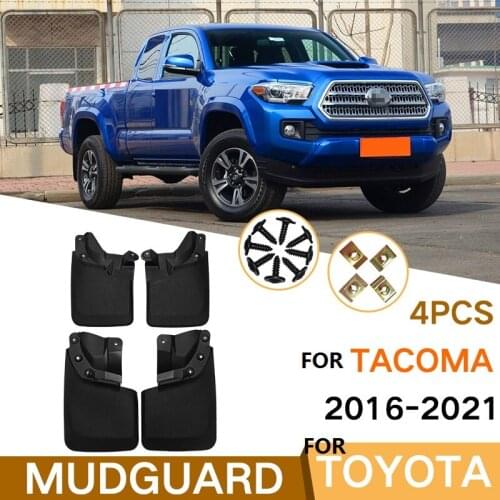 4 PCS Mudflap For TOYOTA Tacoma 2016-2021 Front Rear Car Fender Mud Flaps Guard Splash Flap Mudguards Accessories