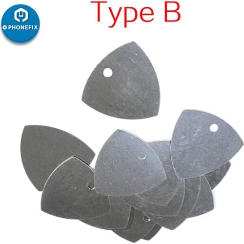 5pcs 10pcs Triangle Stainless Steel Pry Opening Tool Metal Guitar Picks for iPhone Samsung Mobile Phone Screen Opening Tools
