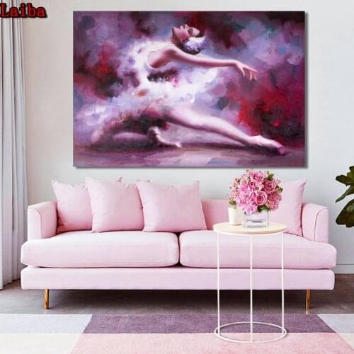 5D round square diamond Female ballet dancer embroidery Diy full sets diamond painting Cross Stitch mosaic rhinestones Decor