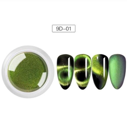 9D Galaxy Cat Eye Nail Powder Colorful Magnetic Mirror Powder Magnet Nail Art Pigment Chrome DIY Nail Glitter Decoration T1753