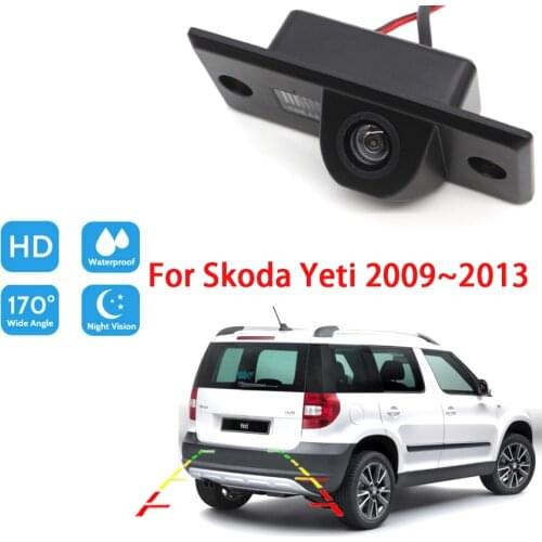 Car Rear View Reverse Camera For Skoda Yeti 2009 2010 2011 2012 2013 Night Vision Waterproof Backup Parking Camera high quality
