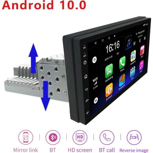 7 inch Android 10.0 1din Quad-Core Car Multimedia Player Adjustable Car Radio GPS Navigation WiFi Bluetooth MP5 1 DIN Universal