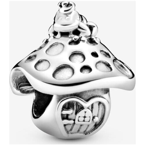 Fits Original Pandora Bracelet 925 Sterling Silver Mushroom & Frog Charm Beads for Jewelry Making bijoux femme
