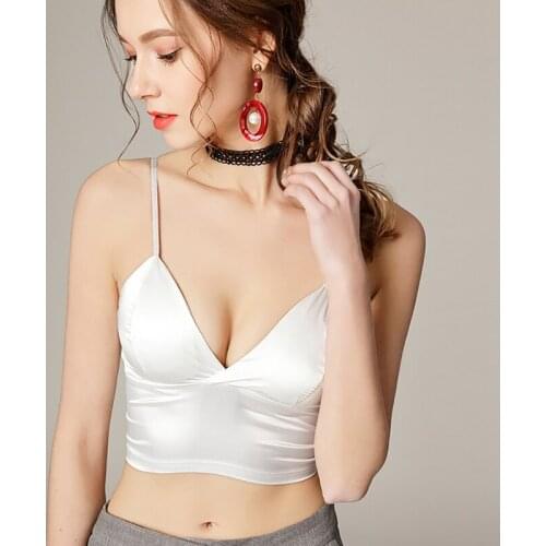 Sexy Suspender Silk Smooth Slump Bra For Women Sleep Bra Bra Push Ups Sexy Lingerie Tops Wireless Bra Top