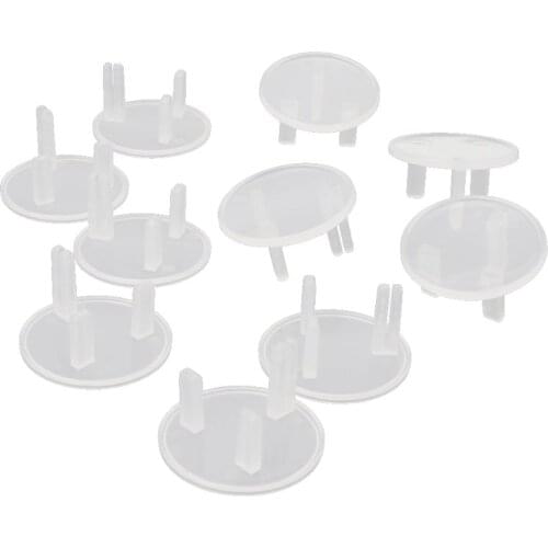 C5AA 10 Pcs UK Power Socket Cover Plugs Baby Electric Sockets Outlet Plug Kids Electrical Safety Protector Sockets Protection