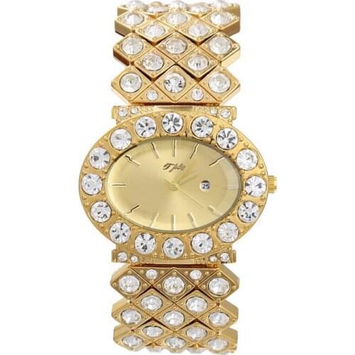 2021 TPLE Diamond Watches womens Watch Fashion Date Quartz Gold-plated diamond watch