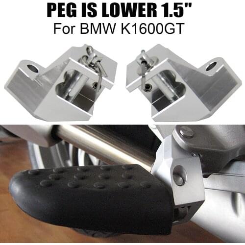 For BMW K1600GT K1600GTL K1600Bagger 2011-2020 2019 Passenger lower 1.5" Motorcycle Accessories Driver Foot peg lowering kits
