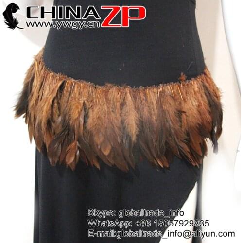 Exporting from CHINAZP Factory 800pieces/bundle Unique Natural Red Half Bronze Strung Rooster Feathers