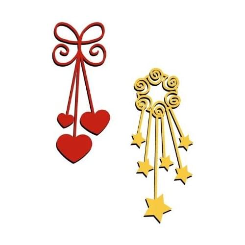 InLoveArts Pendant Heart Metal Cutting Dies Star Embossing Mold DIY Scrapbooking Craft Knife Mould Cards Blade Punch Stencils