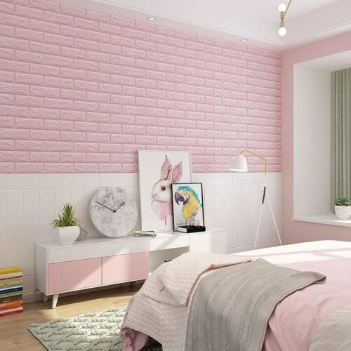 Brick Pattern 3d Stereo Wall Stickers Living Room Bedroom Warm Self-Adhesive Self-Adhesive Wallpaper Waterproof Foam Sticker