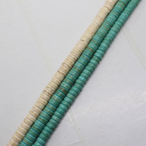 Mini. order is $7!2x5,3x6mm Blue Turquoises Rondelle Heisey Cube Loose beads 15"