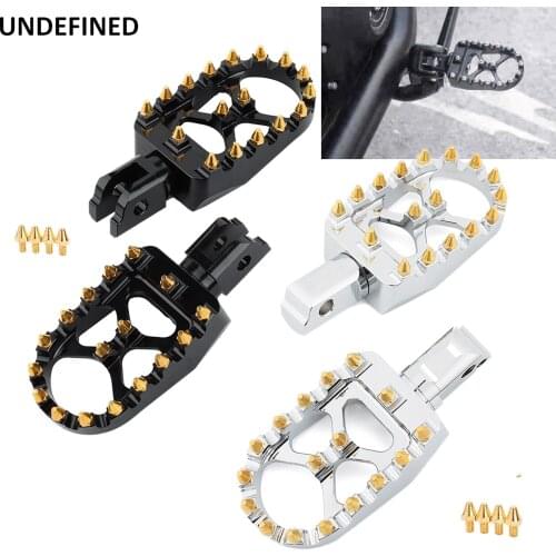 MX Off-Road Foot Pegs Golden Wide Footrests Driver Passenger Pedals For Harley Softail 2018 2019 2020 Fat Bob Breakout FLSB FXLR