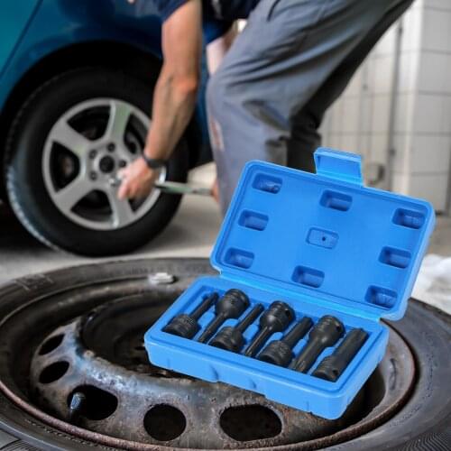 3/8-inch Drive Impact Socket Set 7 Piece (T20 T25 T30 T40 T50 T55 T60) 6 Point S-pline Cr-Mo Steel Socket Set