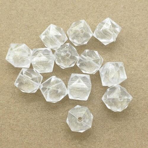 New arrival!12x13mm370pcs Clear Built-in Powder Cube Beads for Handmade Necklace Earring DIY Parts,Jewelry Findings & Components
