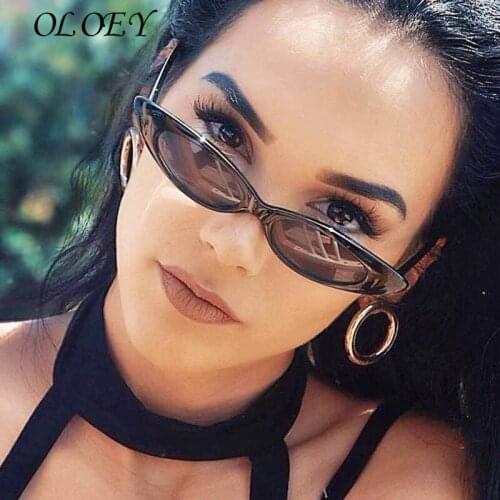 New cats eye fine Sunglasses Womens glasses versatile Sunglasses small frame glasses glasses women UV400 shades for women