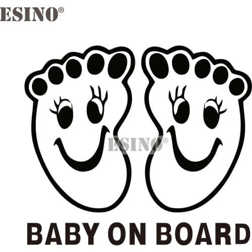 New Design Car Styling Smile Baby on Board Funny Style Waterproof Vinyl Decal Body Decorative Sticker PVC 3D Carving Decal