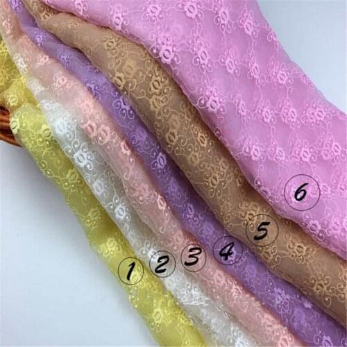 3YardsX 120cm Charming trend organza embroidered lace fabrics for Wedding dress BJ0043