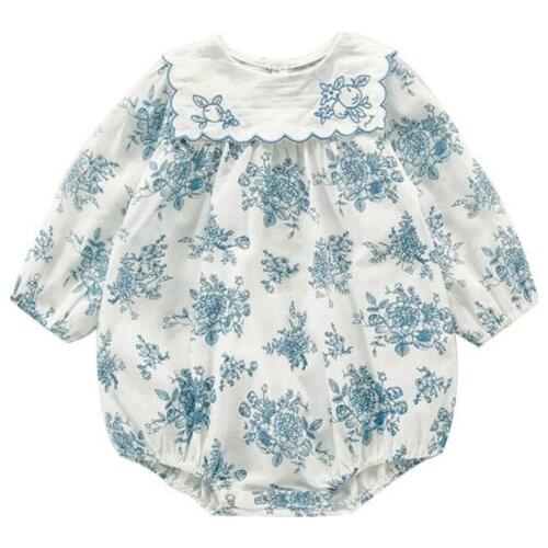 Newborn baby girl clothes cotton floral long sleeve baby girl bodysuits cute Kids Clothes Bebe Leotard Body Tops 0 3 6 9 months