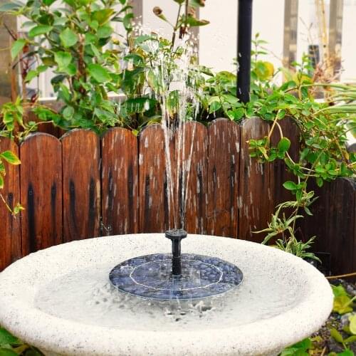 Solar-power Birdbath Fountain With Battery Brushless Anti-Blocking Submersible Water Pump Panel Kit for Garden Small Pond Decor