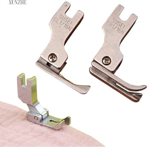 XUNZHE 1Pcs INDUSTRIAL Electric Sewing Machine Presser Feet CR1/16N CL1/16N CR1/32N CL1/32N Stainless steel Foot Sew Accessories