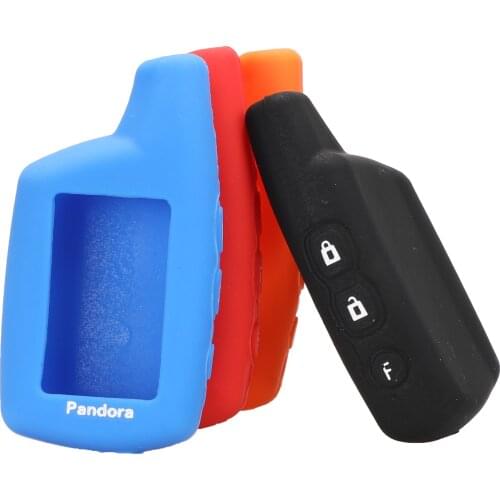 Kutery Silicone Rubber Remote Car Key Case For Car Alarm System Pandora DXL3100/3170/3210/3250/3290 LCD Remote Control Trinket
